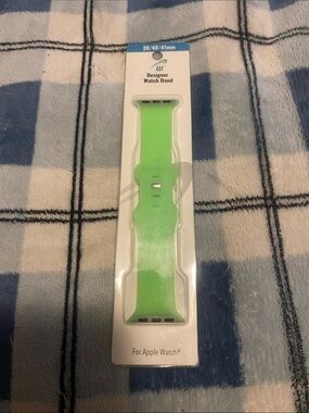 Designer Neon Green Silicone Watch Band for 38/40/41mm Apple Watch